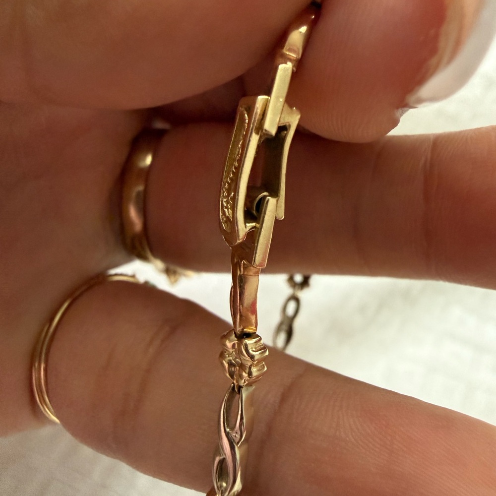 14k Solid Gold Ladybug Bracelet - image 6